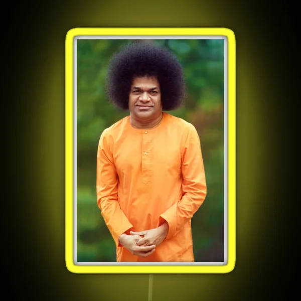 Sathya Sai Baba Standing Sai Baba RGB Neon Sign