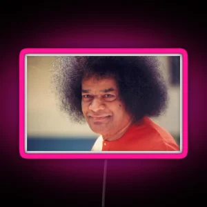 Sathya Sai Baba Straight Looking RGB Neon Sign