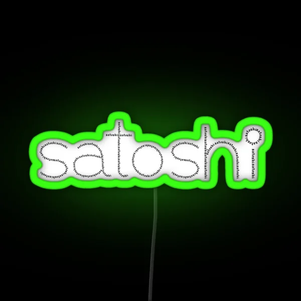 Satoshi From Satoshi RGB Neon Sign