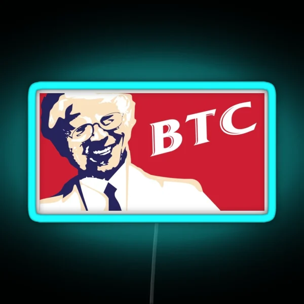 Satoshi Nakamoto Bitcoin Led RGB Neon Sign