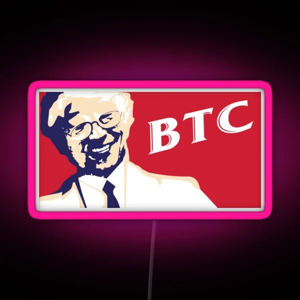 Satoshi Nakamoto Bitcoin Led RGB Neon Sign