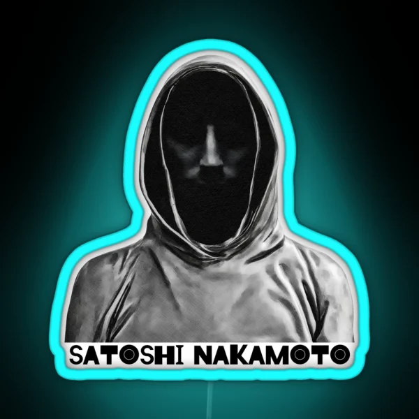 Satoshi Nakamoto Bitcoin RGB Neon Sign