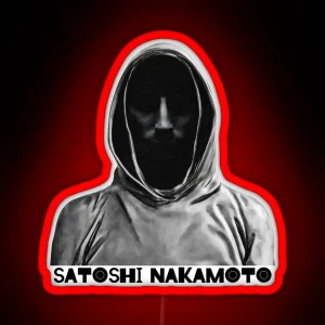 Satoshi Nakamoto Bitcoin RGB Neon Sign