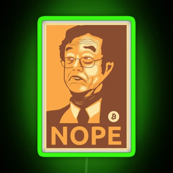 SATOSHI NAKAMOTO BTC RGB Neon Sign