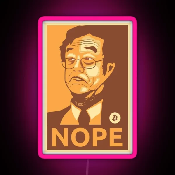 SATOSHI NAKAMOTO BTC RGB Neon Sign