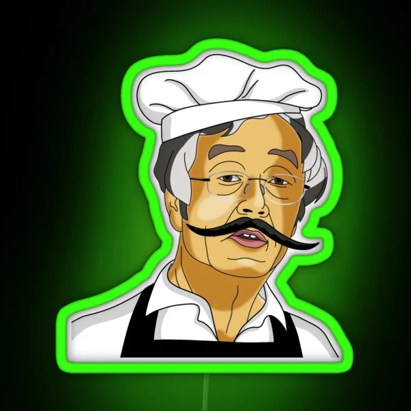 Satoshi Nakamoto Cook RGB Neon Sign