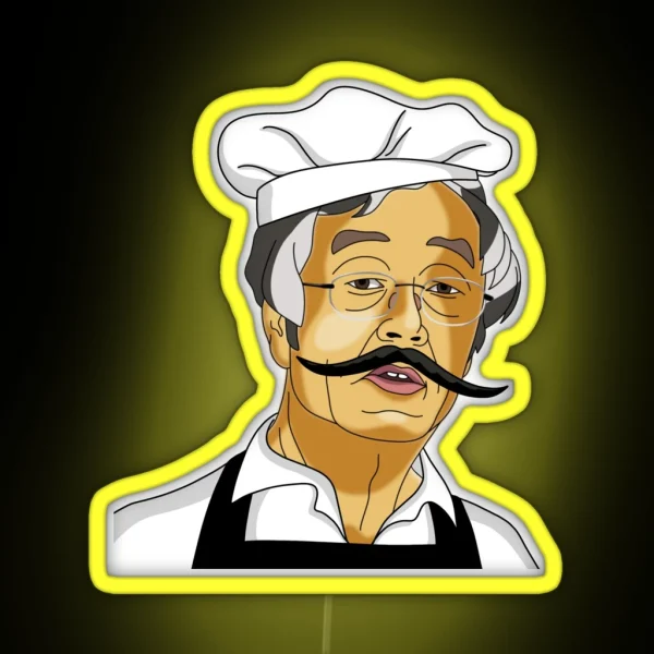 Satoshi Nakamoto Cook RGB Neon Sign