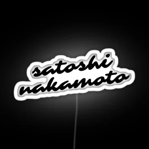 Satoshi Nakamoto Cryptocurrency RGB Neon Sign