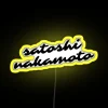 LED Neon Sign Bitcoin Crypto Symbol Display Satoshi Nakamoto Logo