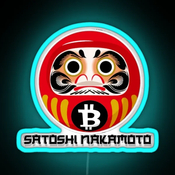 Satoshi Nakamoto Daruma RGB Neon Sign