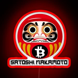 Satoshi Nakamoto Daruma RGB Neon Sign