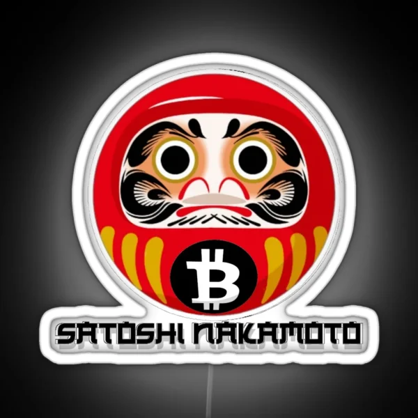 Satoshi Nakamoto Daruma RGB Neon Sign