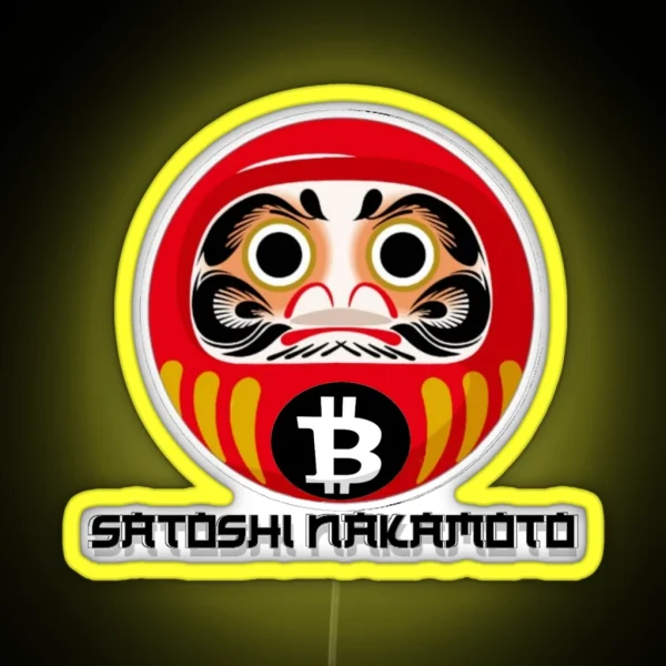 Satoshi Nakamoto Daruma RGB Neon Sign