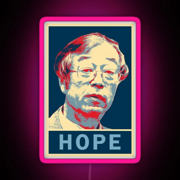 Satoshi Nakamoto Hope RGB Neon Sign