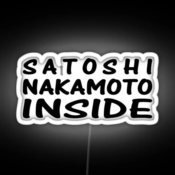 Satoshi Nakamoto Inside RGB Neon Sign