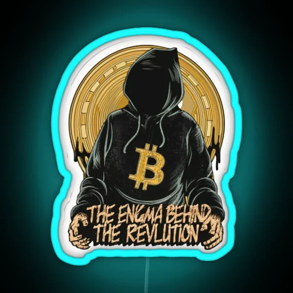Satoshi Nakamoto Led Bitcoin Led Satoshi Crypto RGB Neon Sign