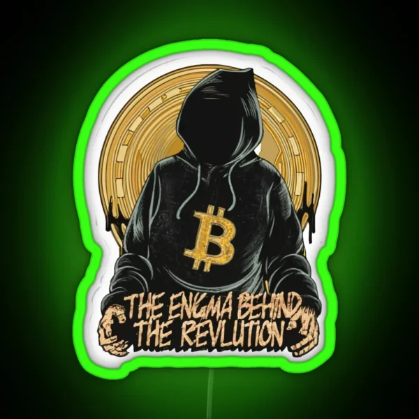 Satoshi Nakamoto Led Bitcoin Led Satoshi Crypto RGB Neon Sign