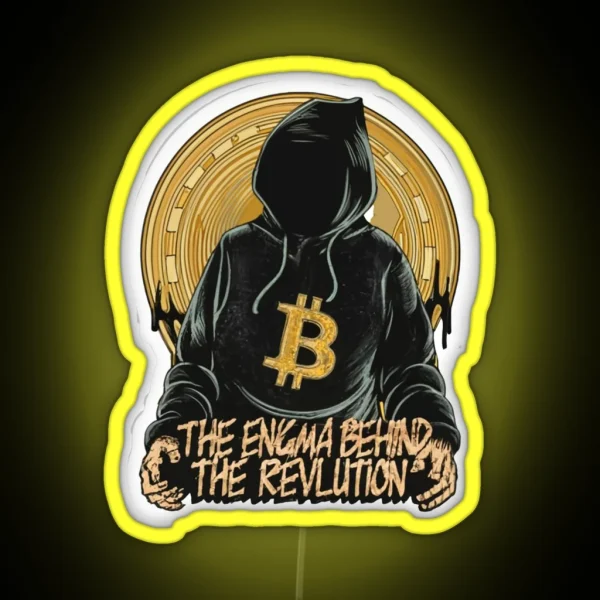 Satoshi Nakamoto Led Bitcoin Led Satoshi Crypto RGB Neon Sign
