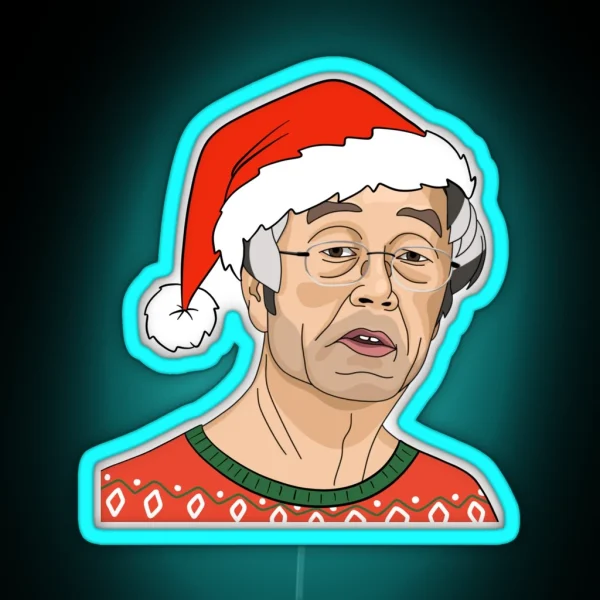 Satoshi Nakamoto Meets Christmas RGB Neon Sign