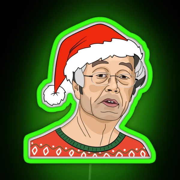 Satoshi Nakamoto Meets Christmas RGB Neon Sign