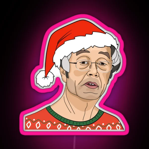 Satoshi Nakamoto Meets Christmas RGB Neon Sign