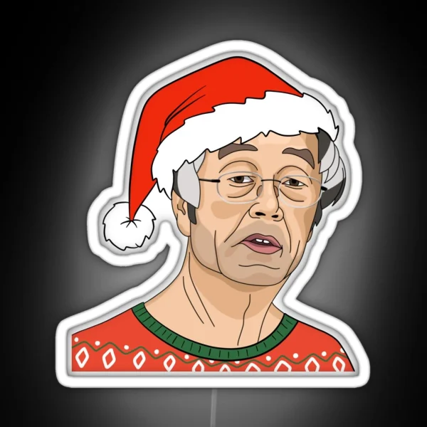 Satoshi Nakamoto Meets Christmas RGB Neon Sign