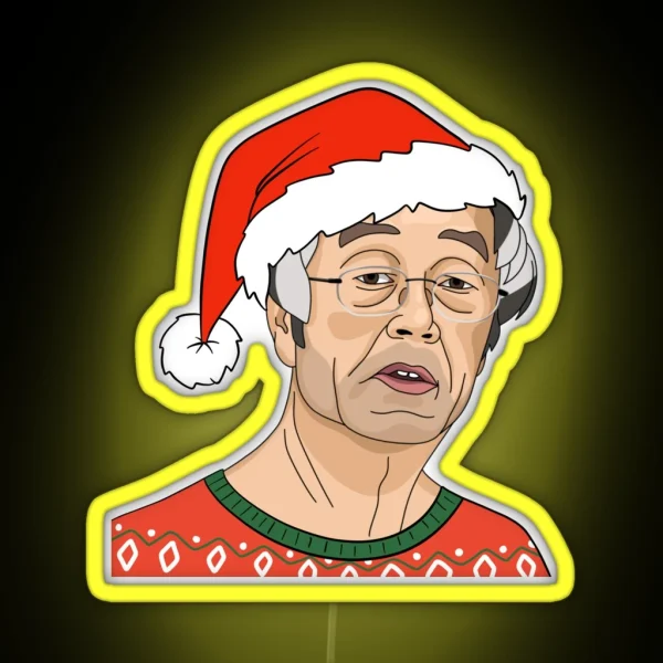 Satoshi Nakamoto Meets Christmas RGB Neon Sign
