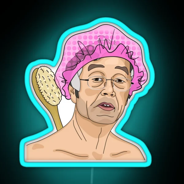 Satoshi Nakamoto On Bathroom RGB Neon Sign