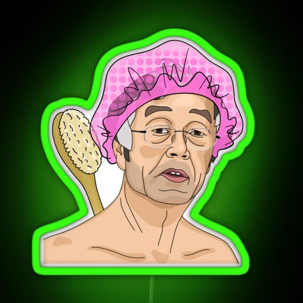 Satoshi Nakamoto On Bathroom RGB Neon Sign