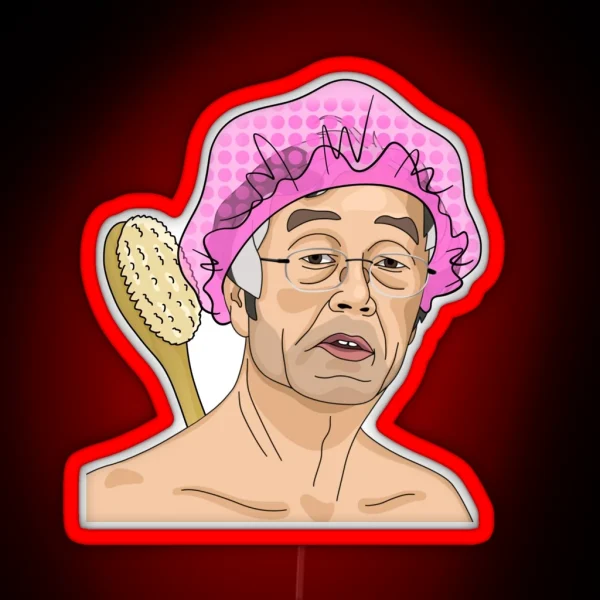 Satoshi Nakamoto On Bathroom RGB Neon Sign