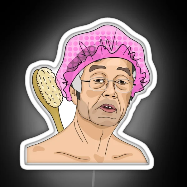 Satoshi Nakamoto On Bathroom RGB Neon Sign