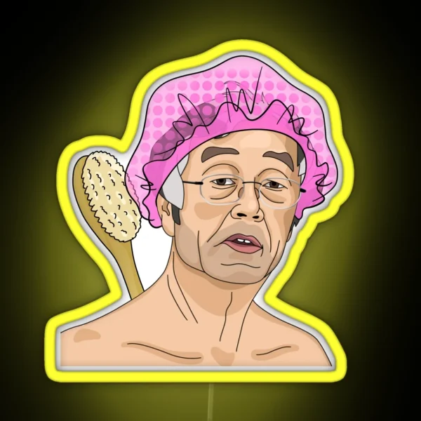 Satoshi Nakamoto On Bathroom RGB Neon Sign