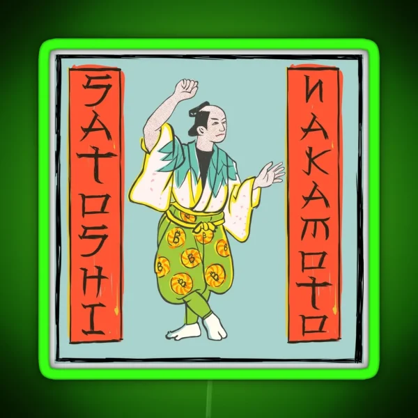 Satoshi Nakamoto RGB Neon Sign