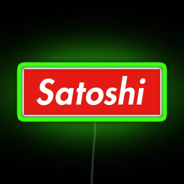 Satoshi Nakamoto RGB Neon Sign
