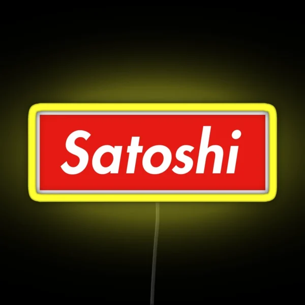 Satoshi Nakamoto RGB Neon Sign