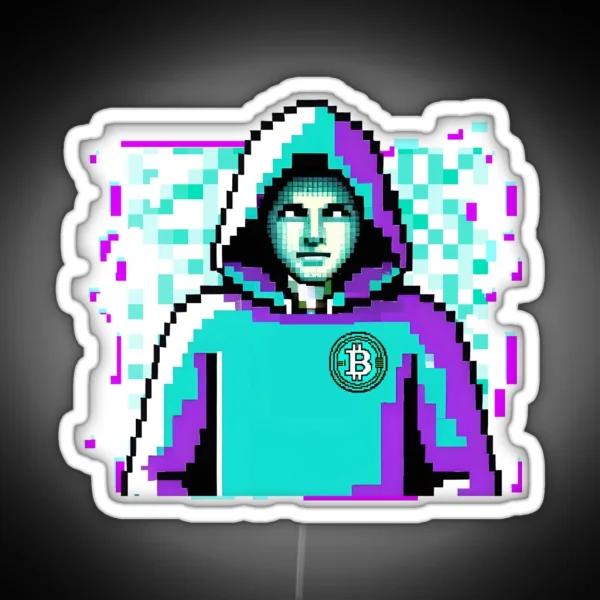 Satoshi Nakamoto The Developer Of Bitcoin A Mystery RGB Neon Sign