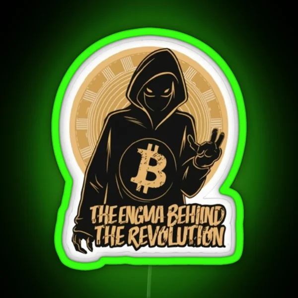 Satoshi Vintage Satoshi Nakamoto Crypto Led RGB Neon Sign