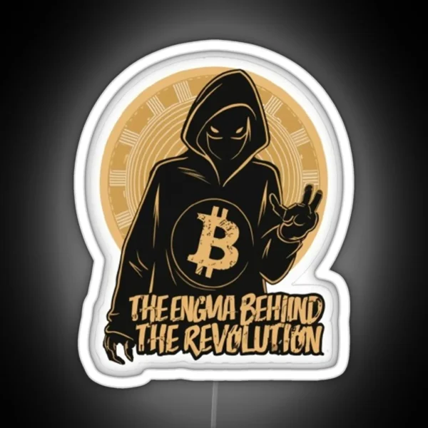 Satoshi Vintage Satoshi Nakamoto Crypto Led RGB Neon Sign
