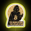 RGB Neon Sign Inspired by Satoshi Nakamoto Cryptocurrency Concept Design