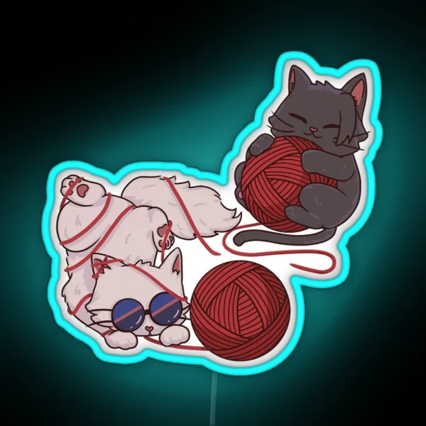 Satosugu Cats RGB Neon Sign