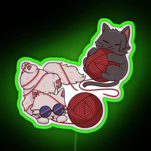Satosugu Cats RGB Neon Sign