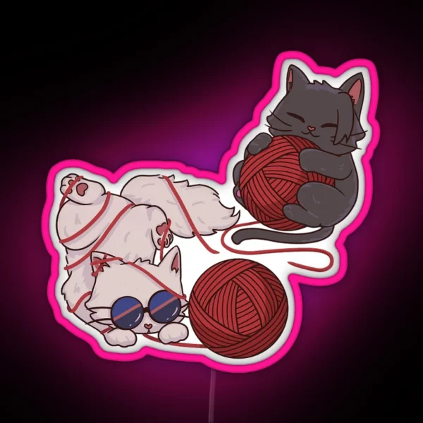 Satosugu Cats RGB Neon Sign