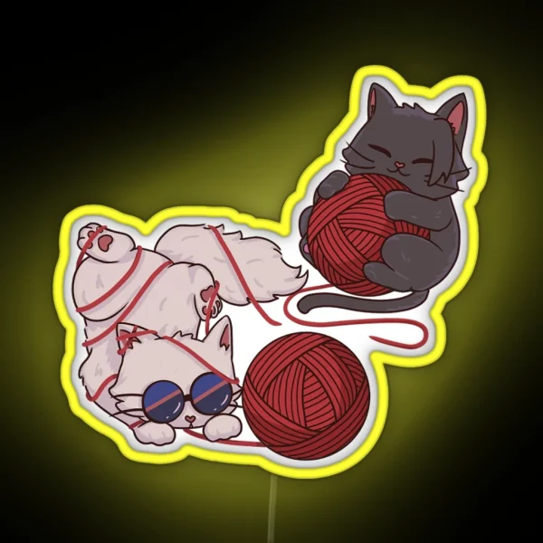 Satosugu Cats RGB Neon Sign