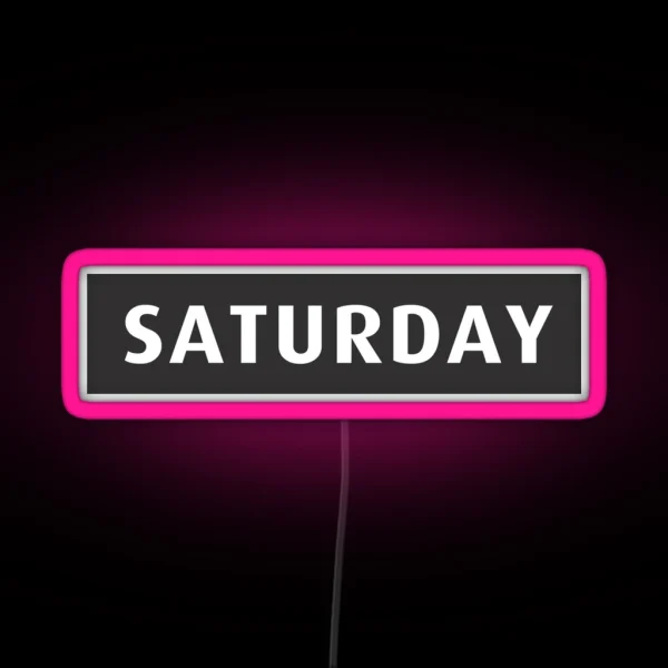 Saturday Led RGB Neon Sign