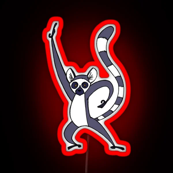 Saturday Night Lemur RGB Neon Sign