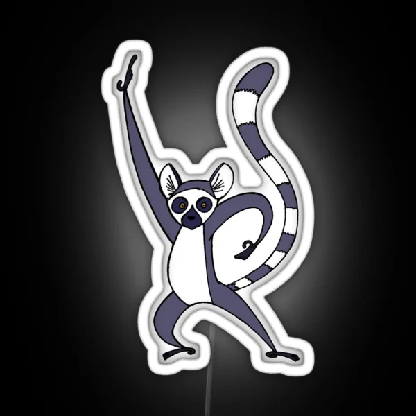 Saturday Night Lemur RGB Neon Sign