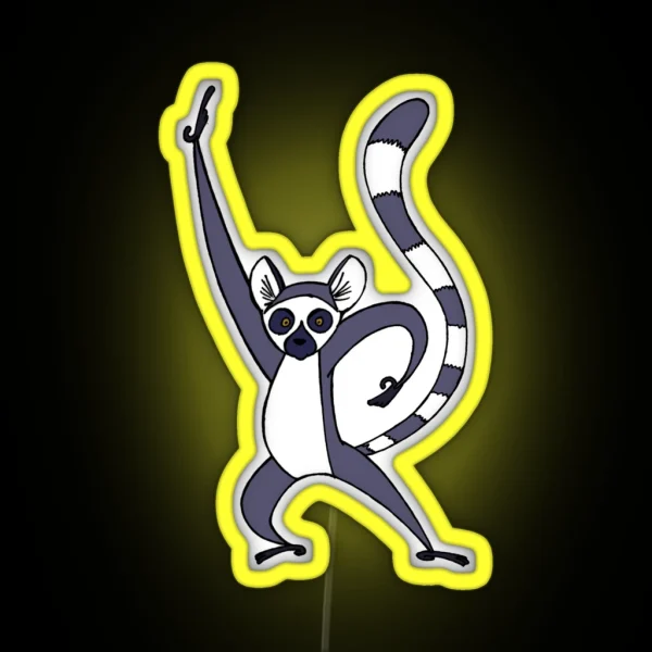 Saturday Night Lemur RGB Neon Sign