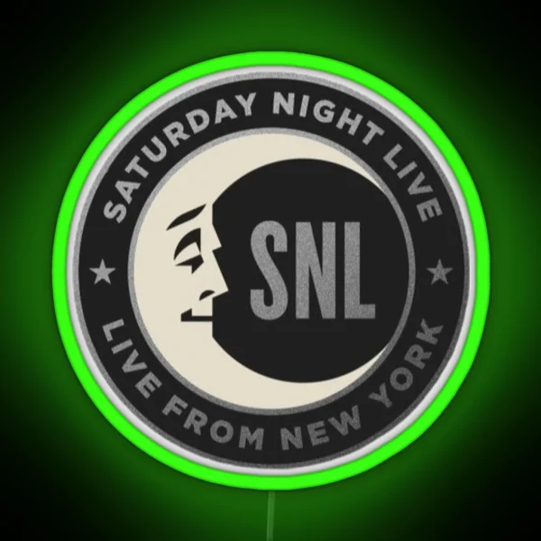Saturday Night Live Moon Logo RGB Neon Sign