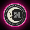 Vibrant Saturday Night Live Moon logo neon light signage display