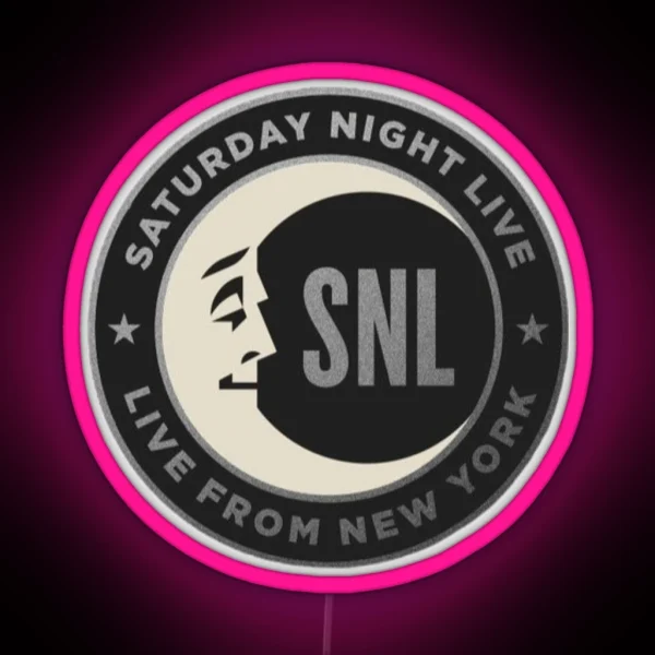 Saturday Night Live Moon Logo RGB Neon Sign